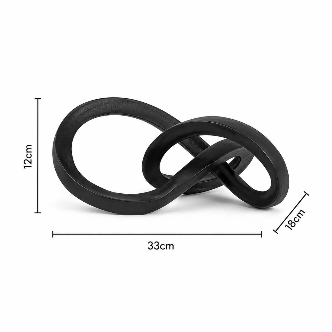 Modern Interlocking Aluminium Sculpture | Tabletop Decor