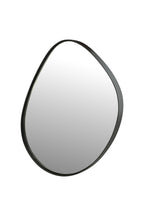 Organic Pebble Wall Mirror | Black Metal Frame 130cm