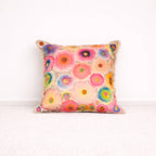 Printed & Embroidered Cotton Cushion- Bloom Design- 45x45 cm