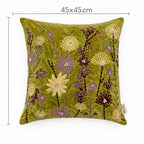 Velvet Cotton Cushion- Sea Green- 45x45 cm
