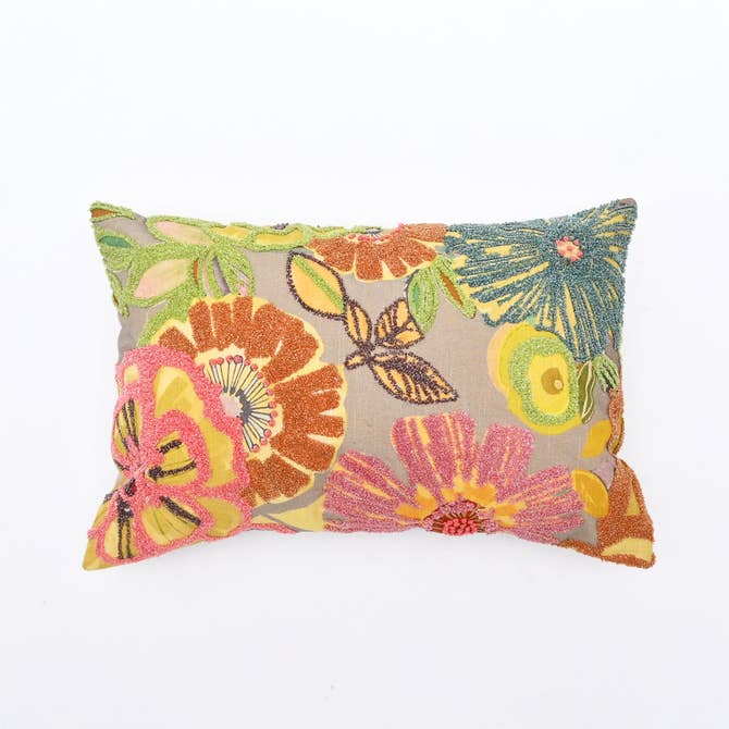Cotton Lumbar Cushion- Elegant Honeydew- 40x60 cm