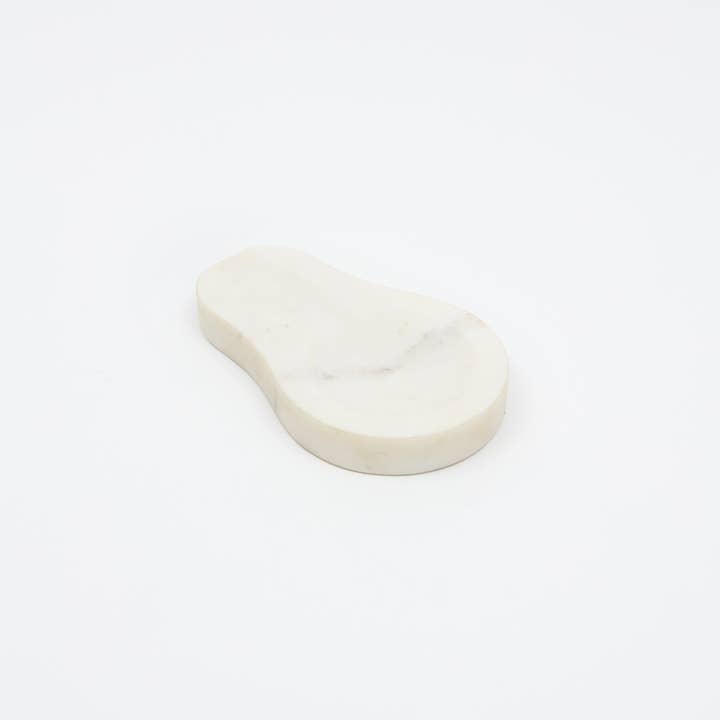 Bela White Marble Spoon Rest & Utensil Holder