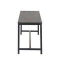 Black Mango Wood Bench with Charcoal Metal Frame