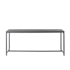 Black Mango Wood Bench with Charcoal Metal Frame