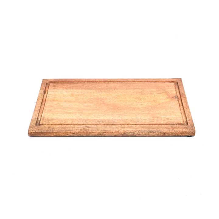Wooden Cutting Board with Juice Groove, Food-Safe