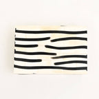 Handcrafted Zebra Pattern Bone Inlay Box Set of 3 White