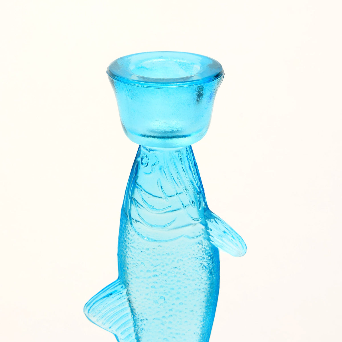 Fish Candle Holder in Light Blue, Coastal Decor