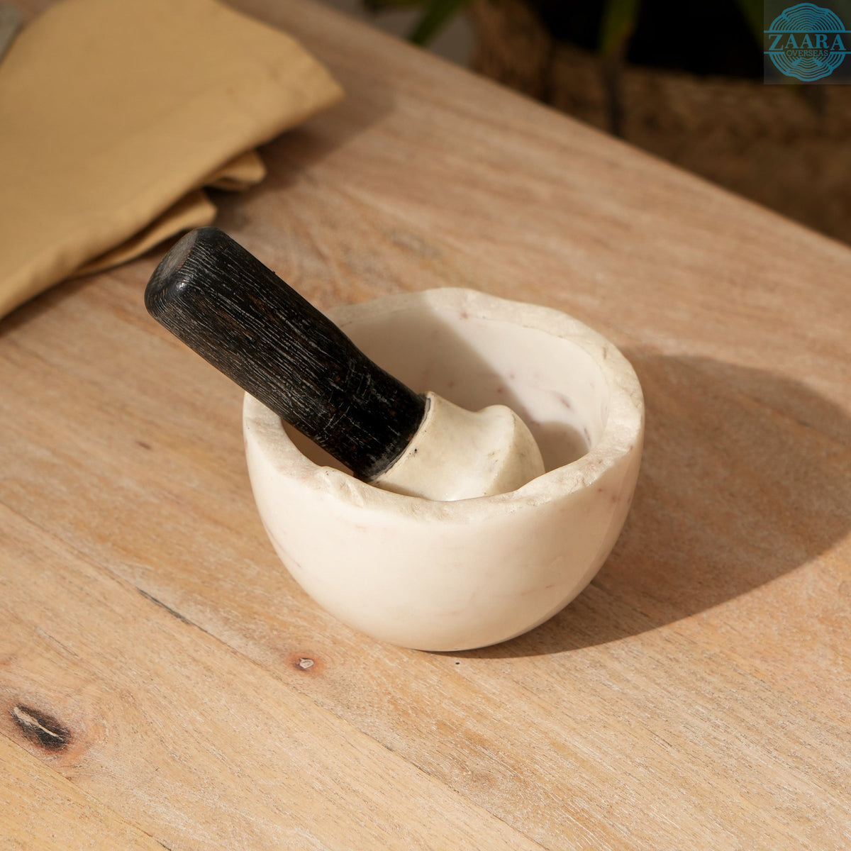 Natural Stone & Marble Mortar & Pestle Spice Grinder