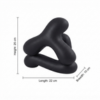 Modern Abstract Aluminium Sculpture | Black Tabletop Decor