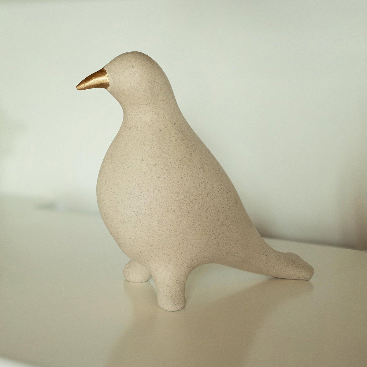 White Ecomix Dove Sculpture, Sustainable Decor
