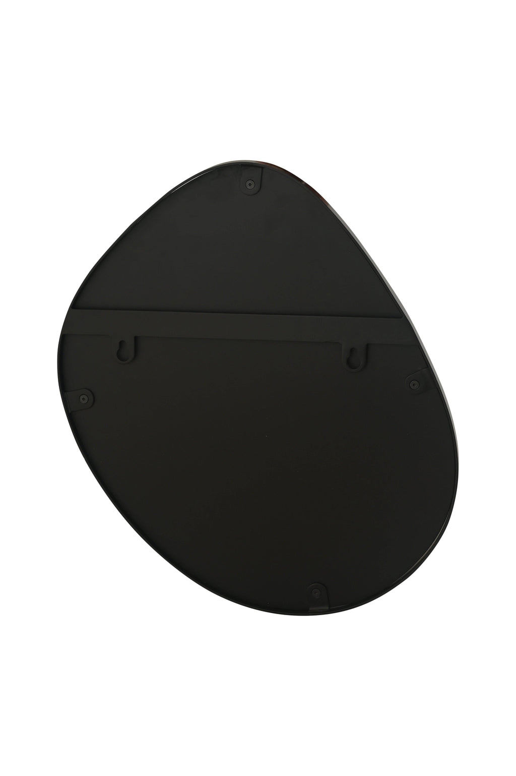 Organic Pebble Wall Mirror | Black Metal Frame 130cm