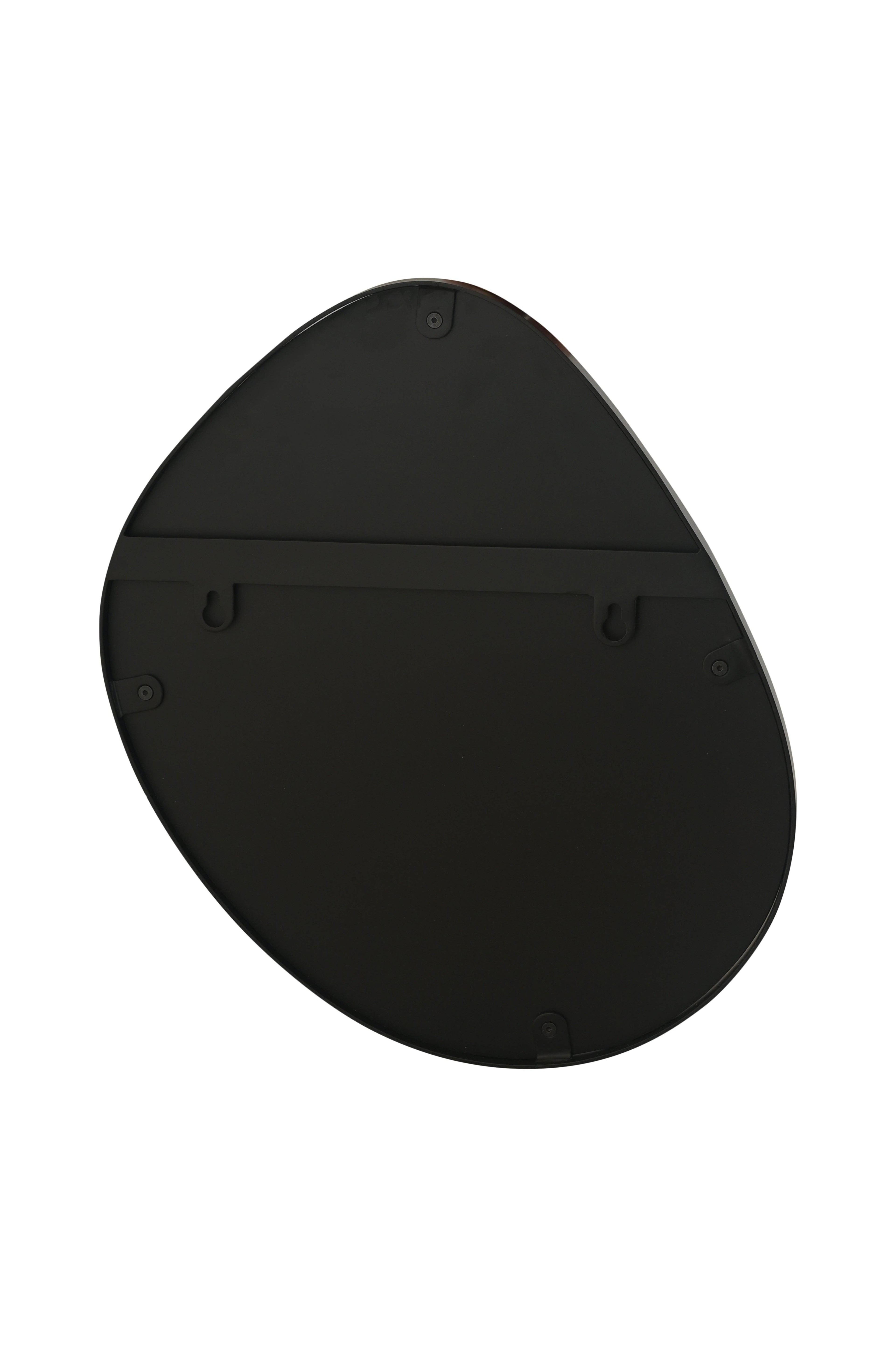 Organic Pebble Wall Mirror | Black Metal Frame 130cm