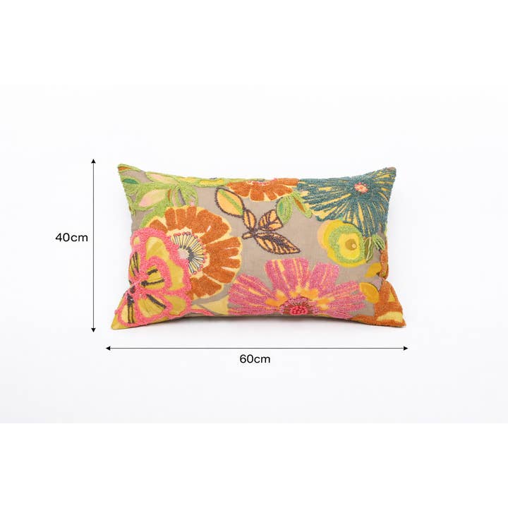 Cotton Lumbar Cushion- Elegant Honeydew- 40x60 cm