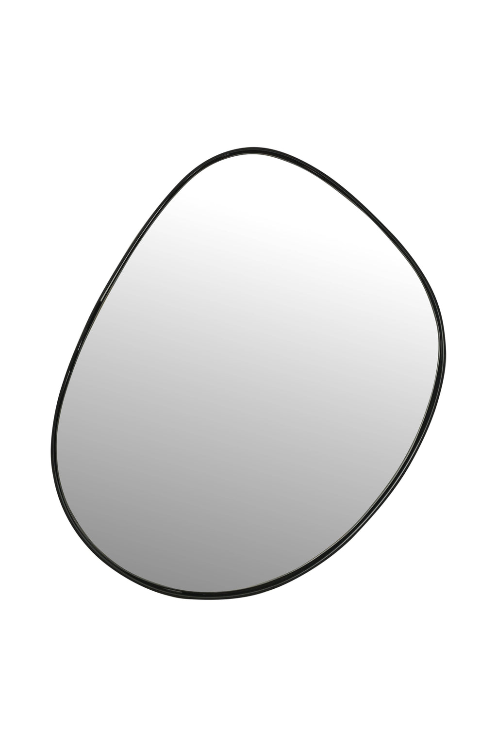 Organic Pebble Wall Mirror | Black Metal Frame 130cm