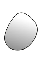 Organic Pebble Wall Mirror | Black Metal Frame 130cm