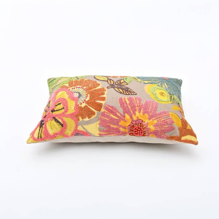 Cotton Lumbar Cushion- Elegant Honeydew- 40x60 cm