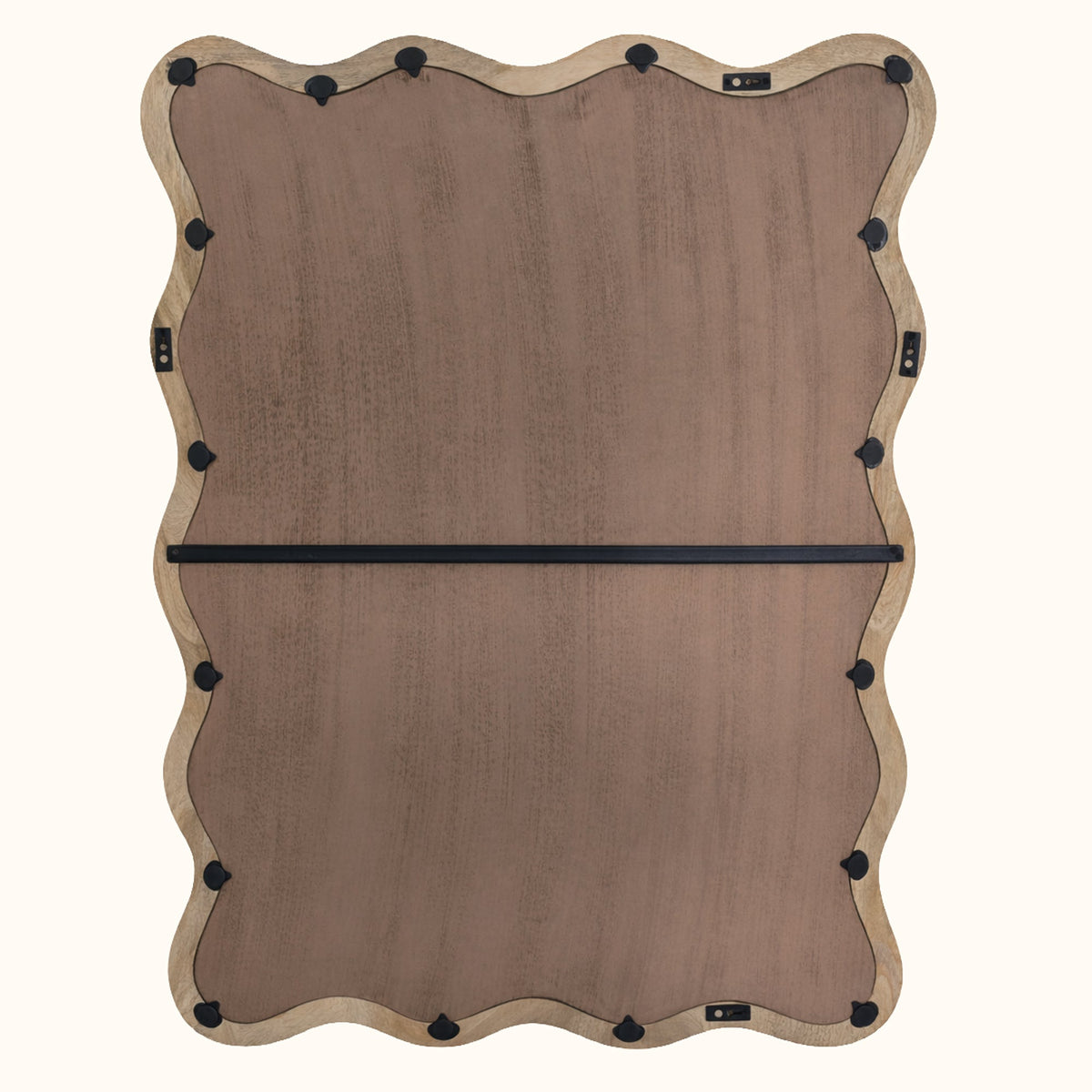 Wavy Rattan Wall Mirror in Mango Wood 90x120cm