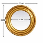Luxury Gold Wall Mirror with Handcrafted Foil Frame