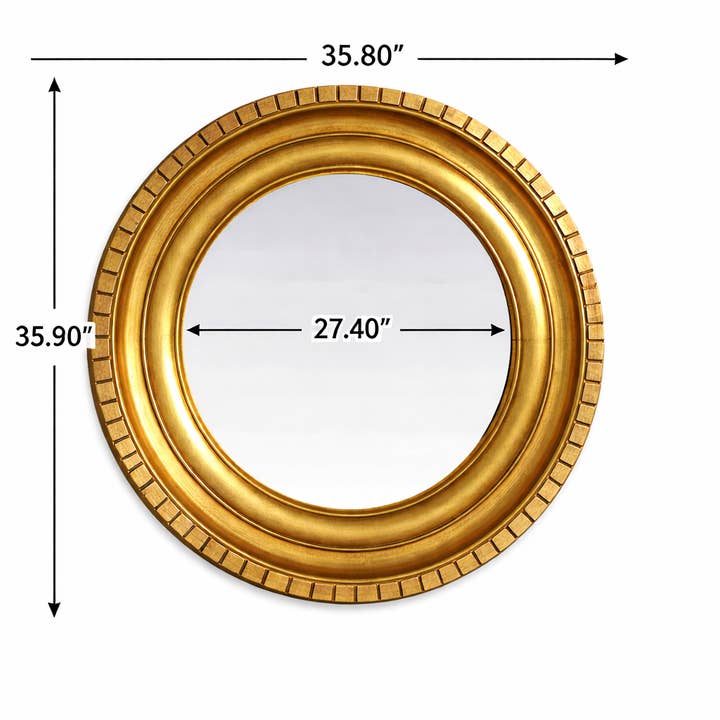 Luxury Gold Wall Mirror with Handcrafted Foil Frame