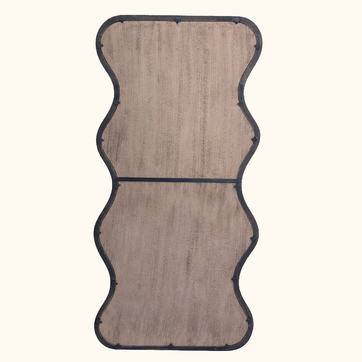 Wave Frame Mirror in Antique Brown Mango Wood 90x180cm