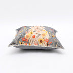 Embroidered Cotton Cushion- Rabbit Floral Design- 45x45 cm