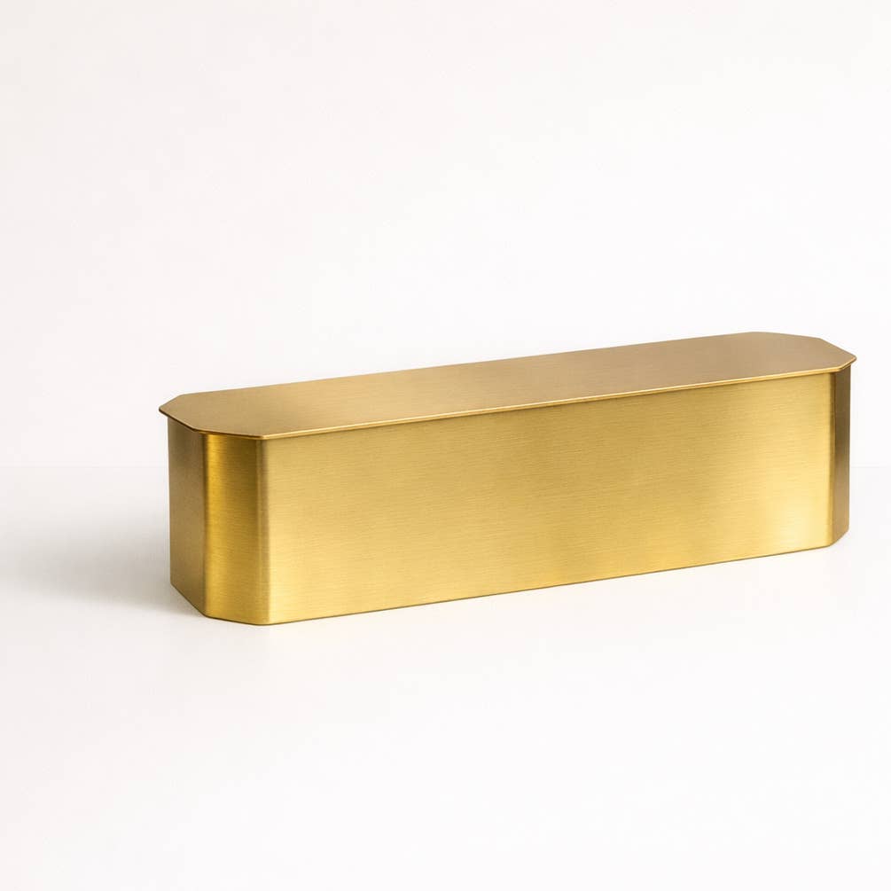 Modern Gold Iron Storage Box | Decorative Organizer with Lid