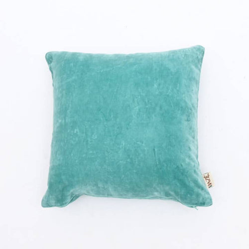 Velvet Cotton Cushion- Vespa Teal- 45x45 cm