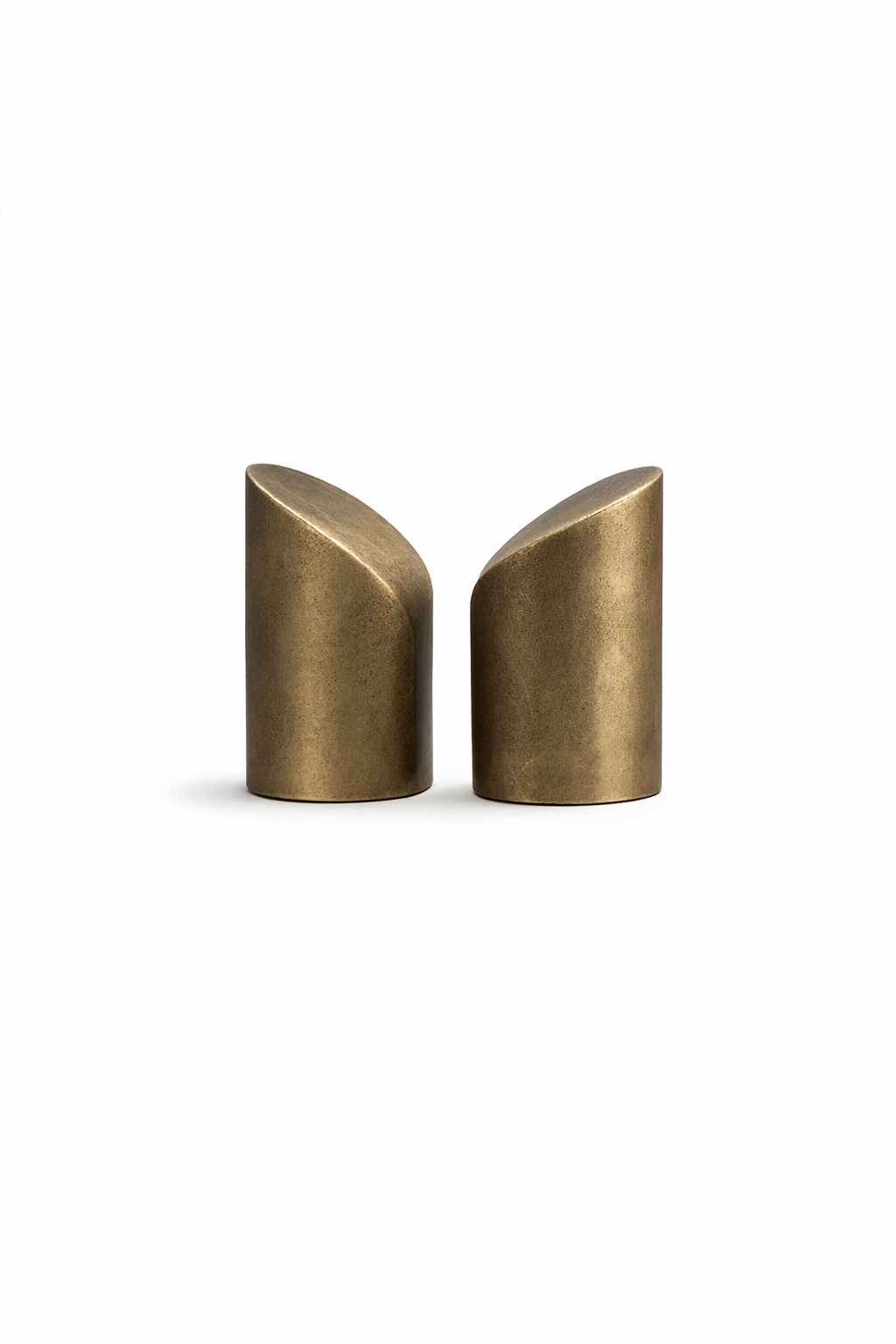 Modern Aluminium Bookends Set | Antique Brass Book Holders