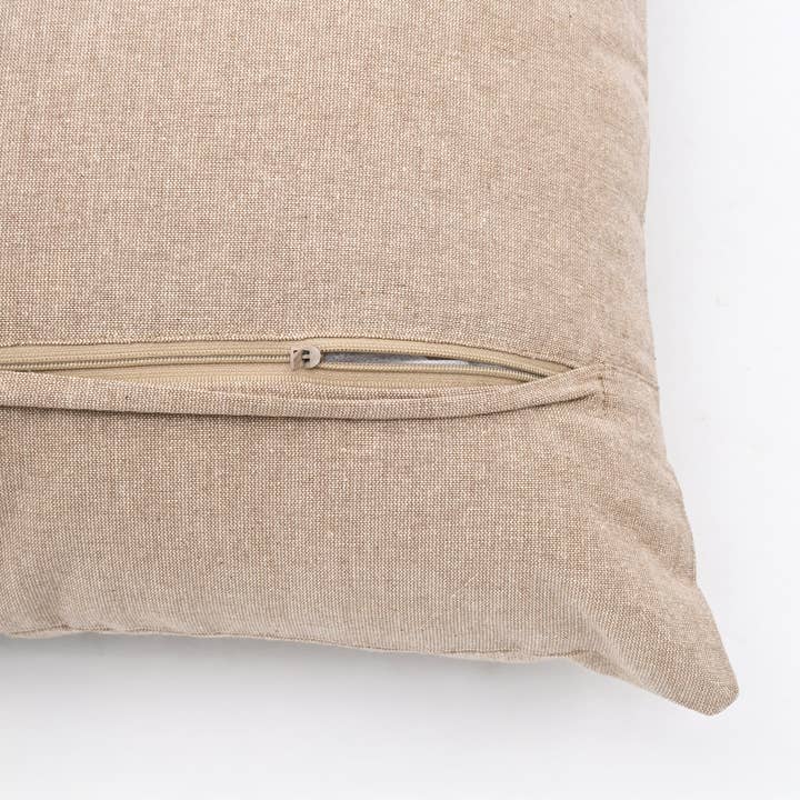 Embroidered Cotton Cushion- Branch Floral Design- 45x45 cm