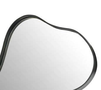Freeform Wave Wall Mirror | Black Metal Frame 192cm