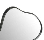 Freeform Wave Wall Mirror | Black Metal Frame 192cm