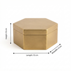Gold Hexagon Iron Storage Box | Modern Decorative Organizer