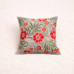 Botanical Floral Cotton Velvet Cushion - 45×45 cm