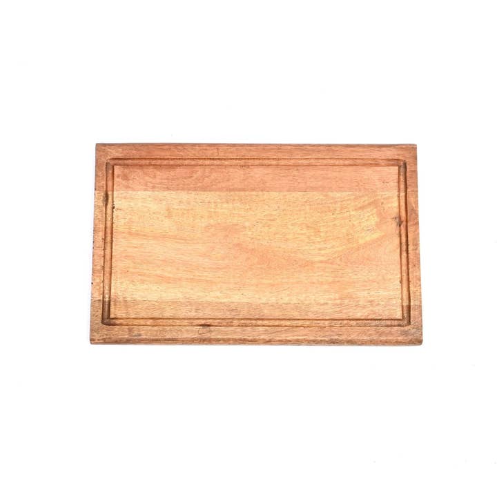 Wooden Cutting Board with Juice Groove, Food-Safe