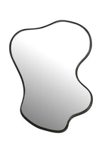 Freeform Wave Wall Mirror | Black Metal Frame 192cm