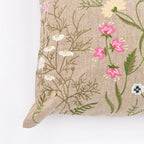 Embroidered Cotton Cushion- Branch Floral Design- 45x45 cm