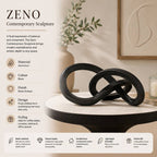 Modern Interlocking Aluminium Sculpture | Tabletop Decor