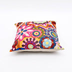 Embroidered Cotton Cushion- Abstract Floral Design- 45x45 cm