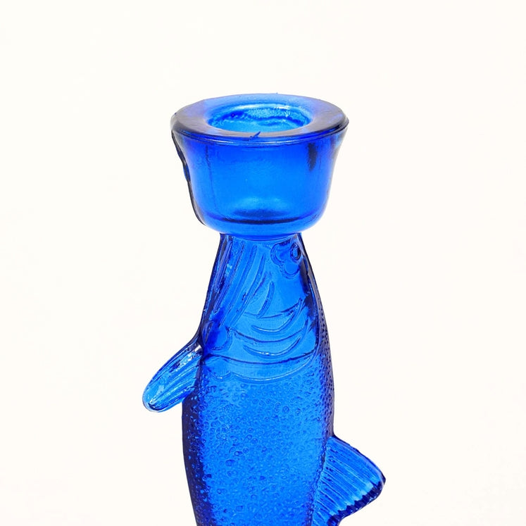 Fish Candle Holder in Light Blue, Coastal Decor