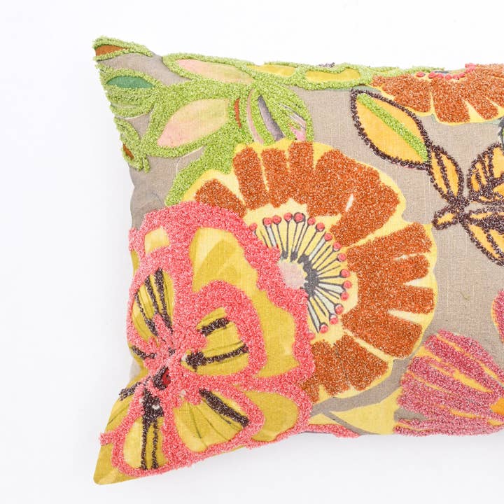 Cotton Lumbar Cushion- Elegant Honeydew- 40x60 cm