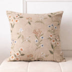 Embroidered Cotton Cushion- Tulip Floral Design- 45x45 cm