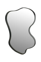 Freeform Wave Wall Mirror | Black Metal Frame 192cm