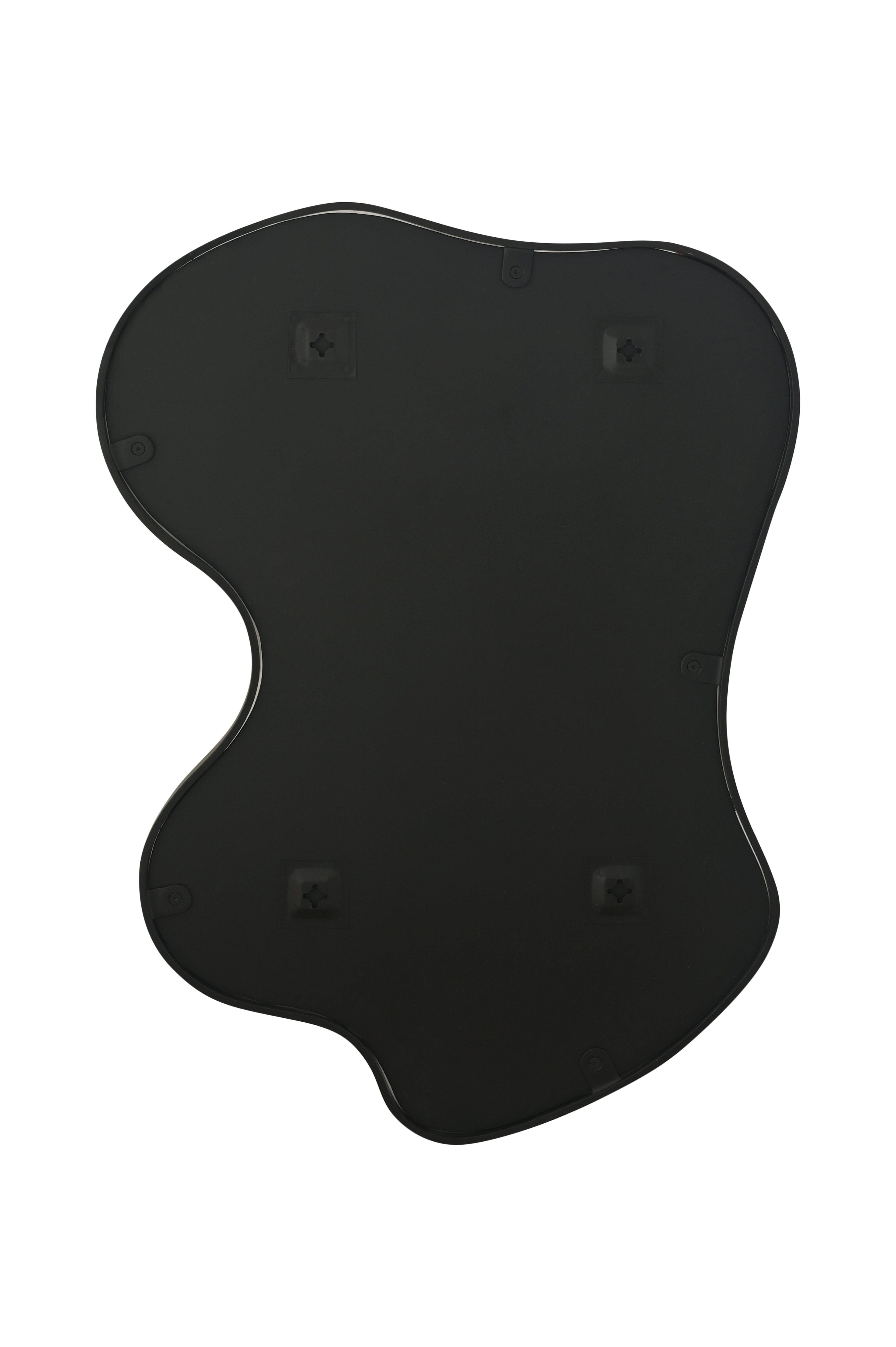 Freeform Wave Wall Mirror | Black Metal Frame 192cm