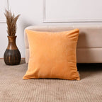 Velvet Cotton Cushion- Ochre Mustard- 45x45 cm