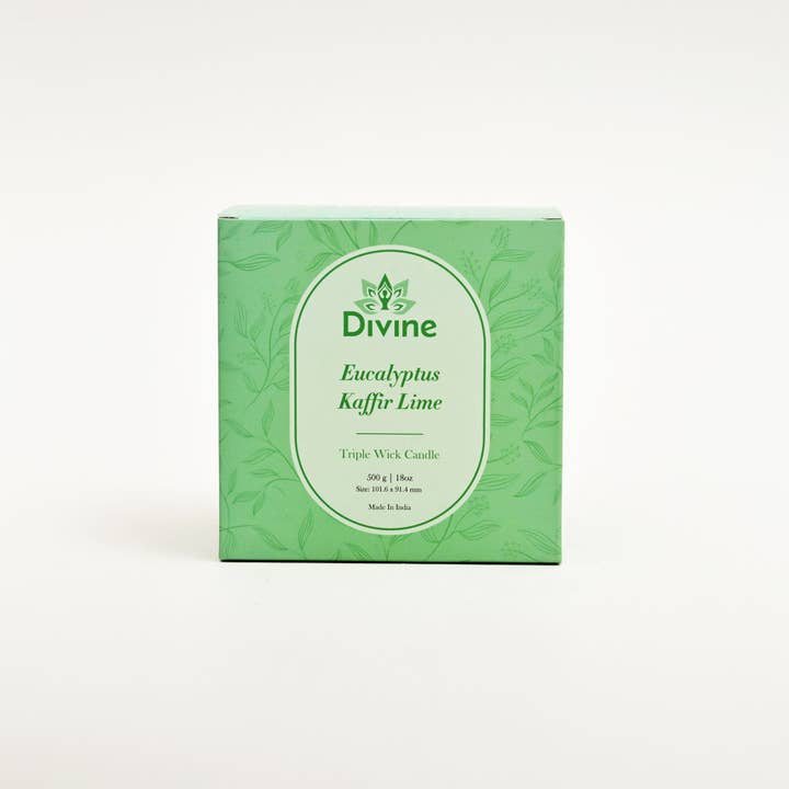 Eucalyptus & Kaffir Lime Triple Wick Glass Candle