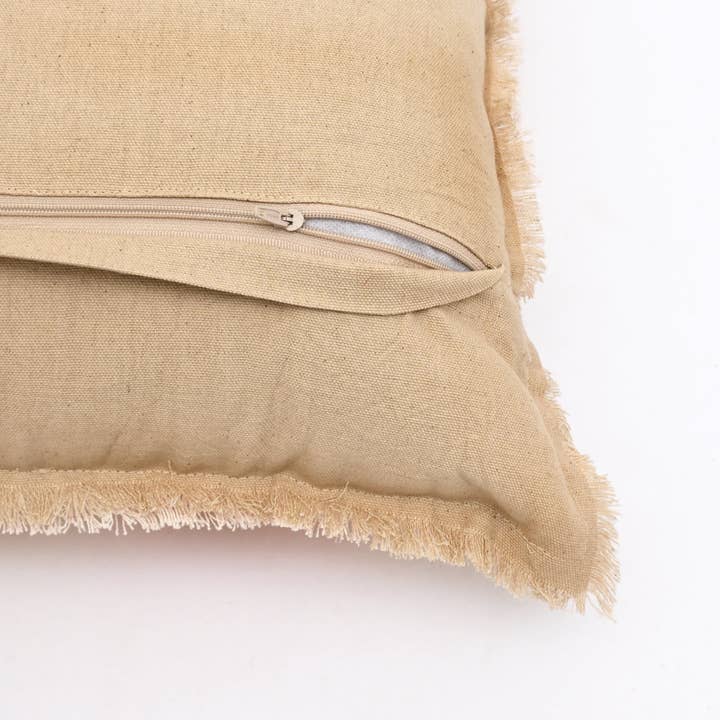 Printed & Embroidered Cotton Cushion- Bloom Design- 45x45 cm