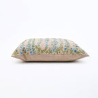 Cascade Floral Embroidered Cotton Lumbar Cushion- 40x60 cm