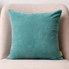 Velvet Cotton Cushion- Vespa Teal- 45x45 cm