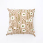 Floral Embroidered Cotton Cushion- Jasmine Design- 45x45 cm
