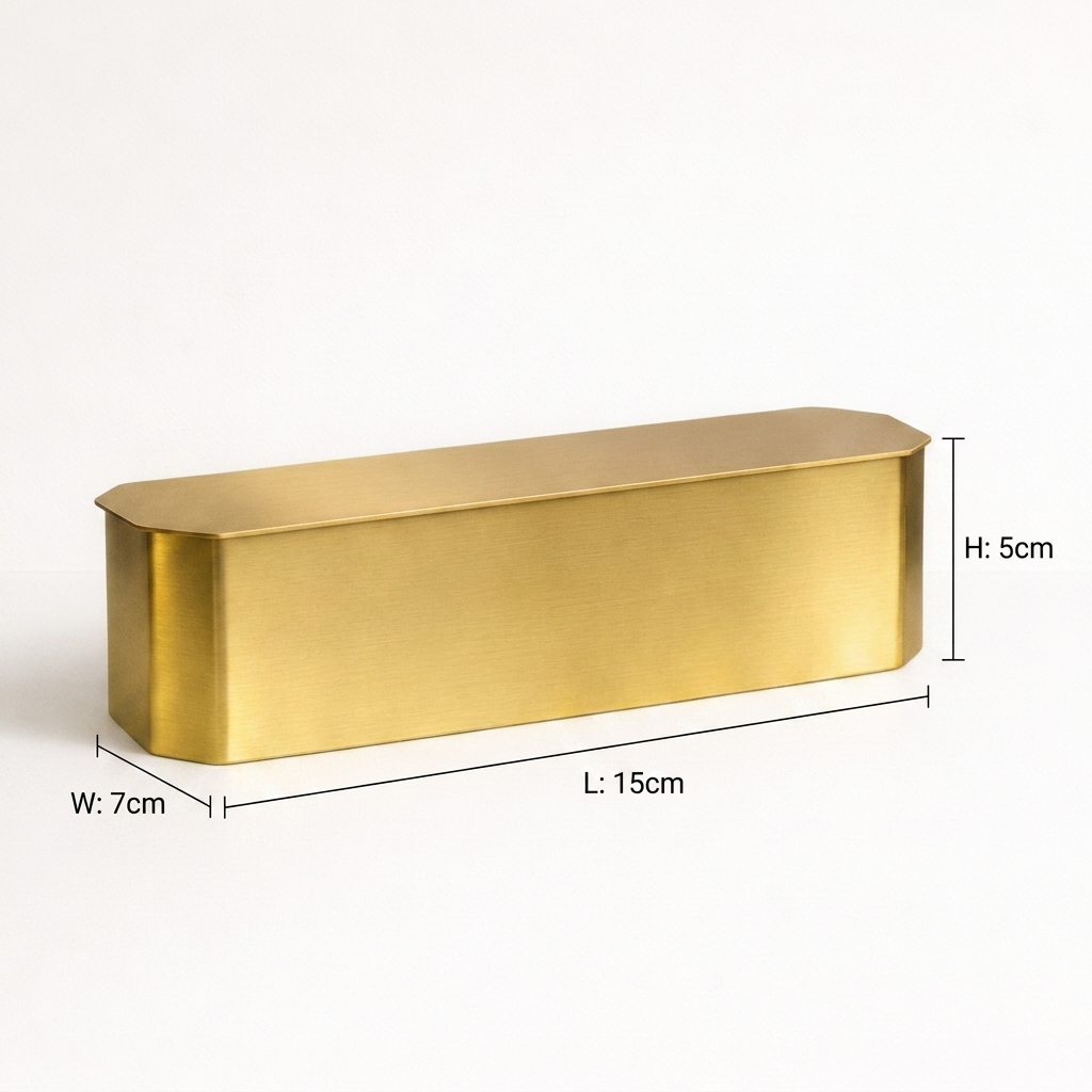 Modern Gold Iron Storage Box | Decorative Organizer with Lid
